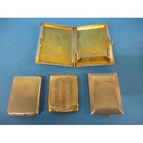 138 - A parcel of sterling silver book match covers and a cigarette case, approx. parcel weight 184.2g all... 