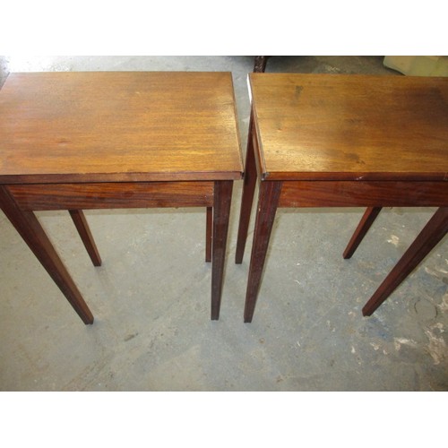 365 - 2 Early 20th century lamp tables, approx. dimensions width 47cm, height 70cm, depth 31cm. having kno... 