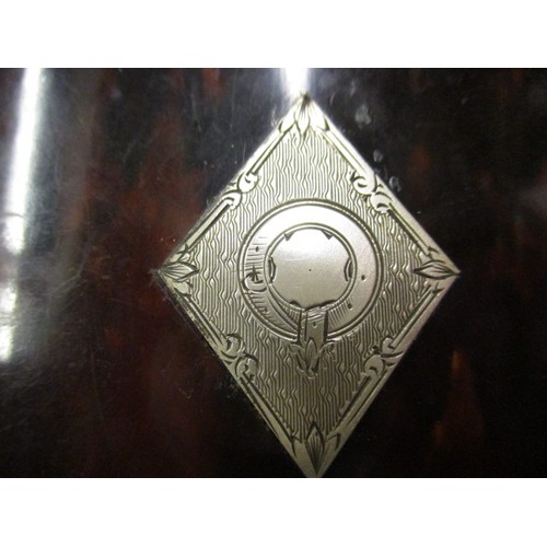 152 - A Victorian silver mounted card case, in good condition with working closure and a vacant cartouche