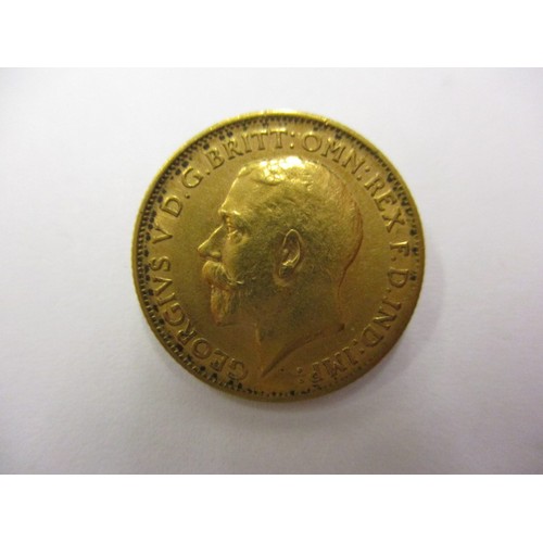 74 - A George V gold half sovereign, dated 1912, a good grade coin