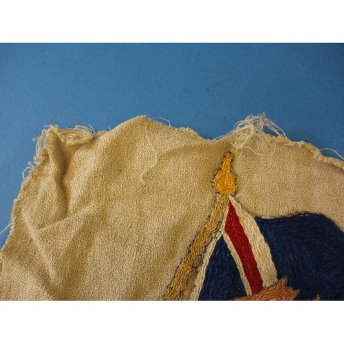 221 - Two Boer War embroidered cloth panels, one dated, both in good condition with age-related marks, app... 