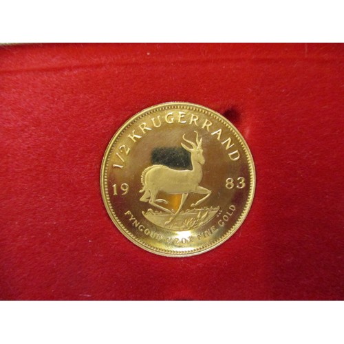 101 - A 1983 Half Krugerrand in uncirculated condition and in red presentation box