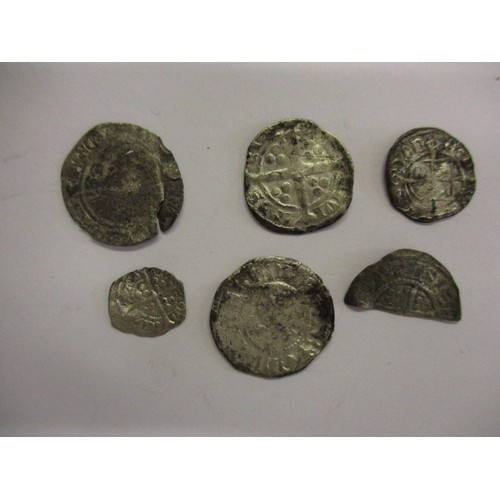 118 - A parcel of medieval hammered silver coins and 5 milled silver coins, of various dated and grades to... 