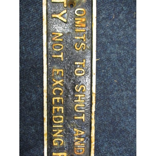 260 - An original LNER cast iron railway sign, approximate length 103cm. With general age related wear and... 