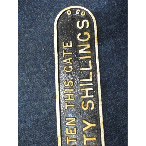 260 - An original LNER cast iron railway sign, approximate length 103cm. With general age related wear and... 