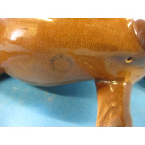 201 - A vintage Beswick horse and foal, both in good condition with no observed chips or damage