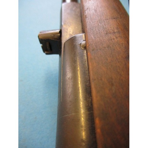 240 - A vintage break barrel .177 air rifle with open sight, in working order with general use related mar... 