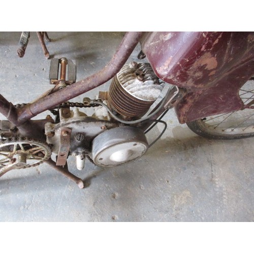 3 - An early 1950’s (1953?) New Hudson re-style 98cc motorcycle, a barn find with no V5 and in need of r... 