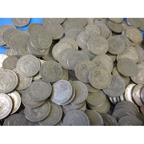 129 - Approx. 16kg of pre-decimal coins, most in circulated condition, around 1700 coins to include a tube... 