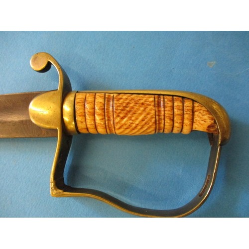 233 - A 1796 pattern sabre sword with blue and gilt blade with masonic? Syphers and bone grip, in good con... 