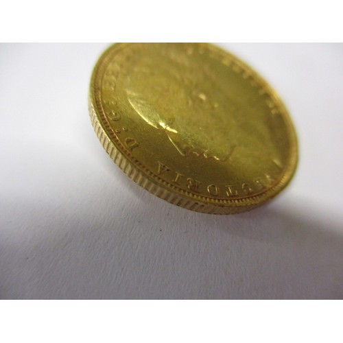 81 - A Victorian full gold sovereign dated 1885, a BV grade coin that’s been in circulation