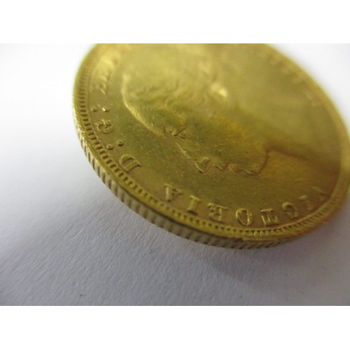 82 - A Victorian full gold sovereign dated 1876, a BV grade coin that’s been in circulation