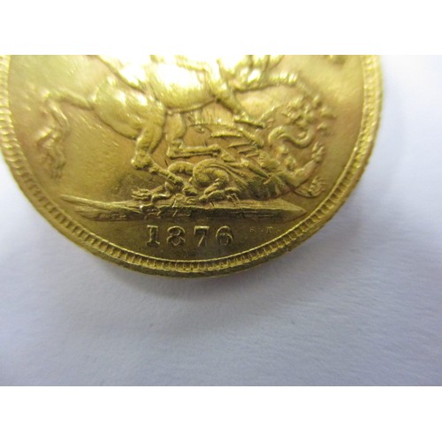 82 - A Victorian full gold sovereign dated 1876, a BV grade coin that’s been in circulation