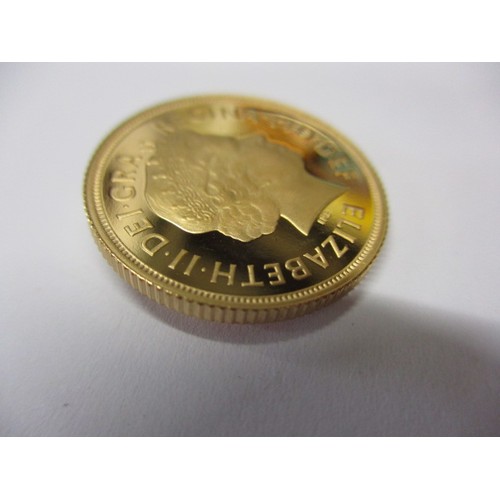 69 - A QEII full gold sovereign dated 2014, an uncirculated coin in excellent condition