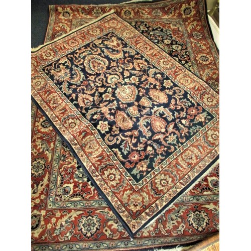 338 - Two vintage wool rugs, approx. sizes 220x160cm and 170x116cm both in used condition with no real war... 