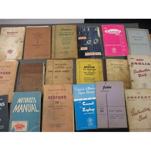 244 - A parcel of vintage vehicle owners and service booklets, all in used condition with marks associated... 