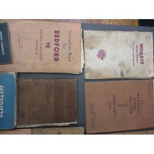 244 - A parcel of vintage vehicle owners and service booklets, all in used condition with marks associated... 