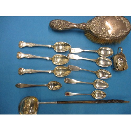 112 - A parcel of sterling silver items to include 19th century Scottish examples, approx. silver weight 2... 