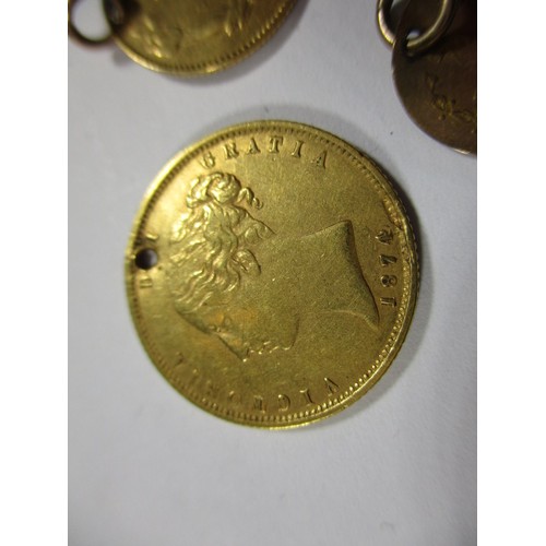 83 - An 1874 half sovereign an 1855 gold American 1 Dollar and an 1870 ½ Dollar, approx. parcel weight 6.... 