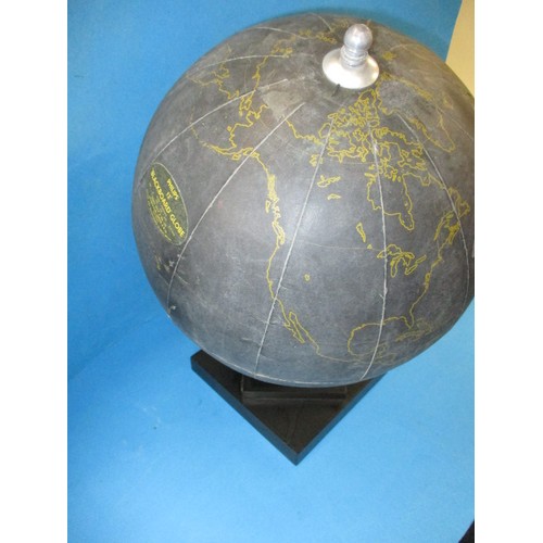 226 - A mid-20th century Phillips 12inch blackboard globe, in used condition with minor loss to chalk writ... 