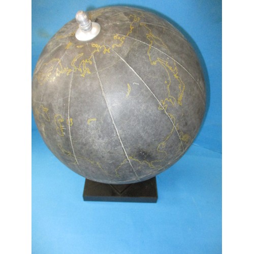 226 - A mid-20th century Phillips 12inch blackboard globe, in used condition with minor loss to chalk writ... 