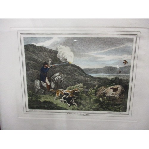 240 - 4 vintage game shooting prints, all in later frames, approx. size of largest 87x44cm in good conditi... 