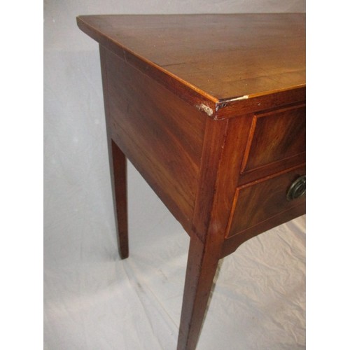 202 - A 19th century mahogany 2 drawer side table, approx. dimensions W75cm D44cm h 71cm in good condition... 