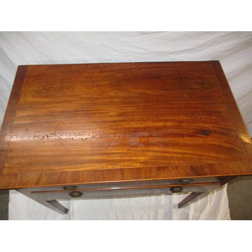 202 - A 19th century mahogany 2 drawer side table, approx. dimensions W75cm D44cm h 71cm in good condition... 