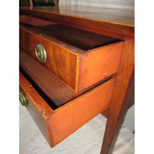 202 - A 19th century mahogany 2 drawer side table, approx. dimensions W75cm D44cm h 71cm in good condition... 