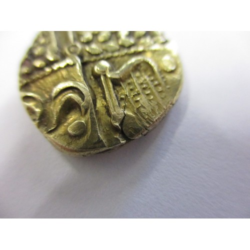 94 - A rare Climping type Celtic gold stater 75-30BC, Atrebates & Regni, in good condition albeit with a ... 