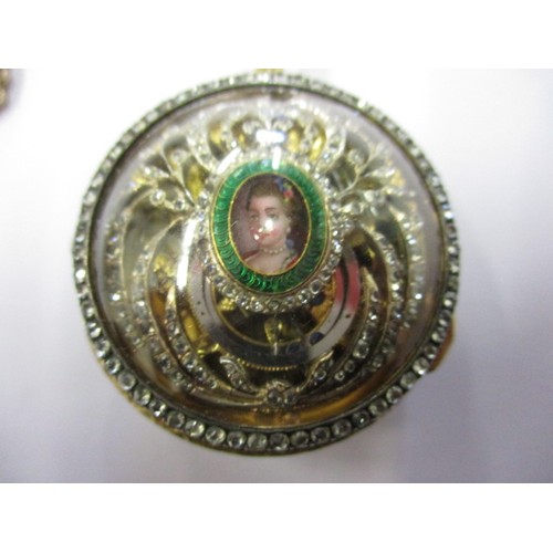 71 - A French Louis XV gold open face pocket watch, the enamel dial marked L’epine,  a Paris, with hand p... 