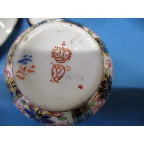 232 - A parcel of antique Derby porcelain to include two 22cm plates, having good gilding, two egg cups an... 