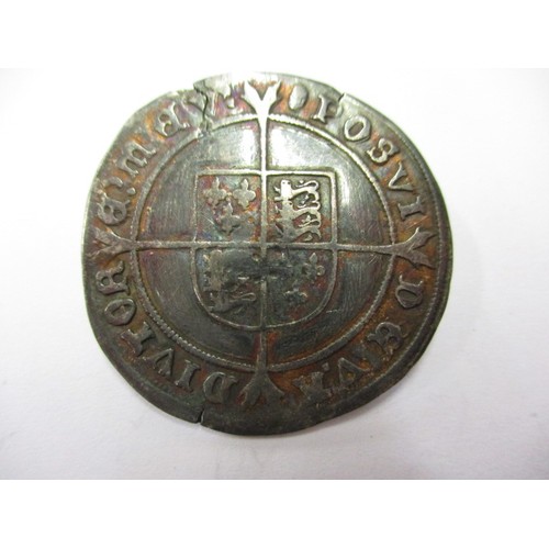 98 - An Edward VI shilling in F+ condition, facing bust Spink 2482