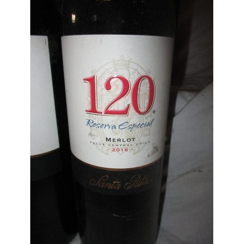 276 - 12 Bottles 2016, 120 Reserva especial Chilian Merlot, private cellar stored