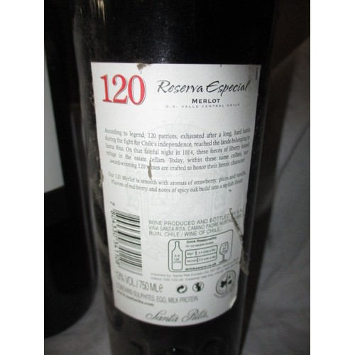 276 - 12 Bottles 2016, 120 Reserva especial Chilian Merlot, private cellar stored