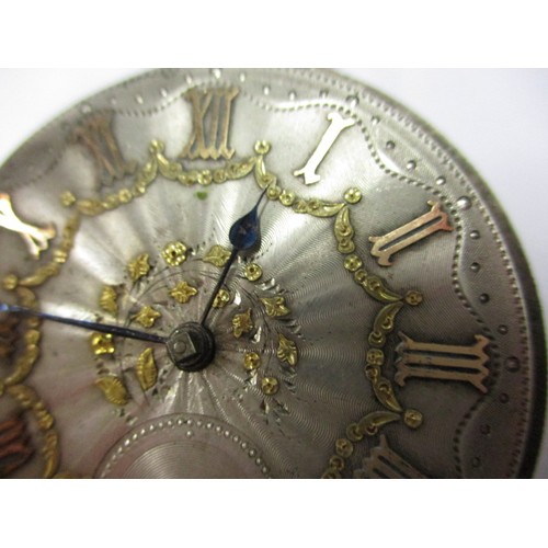 70 - A late 19th century silver pair cased pocket watch, no key and second hand missing, with profuse got... 