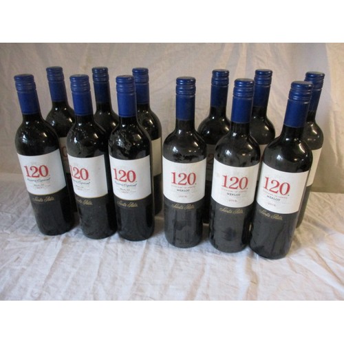 280 - 12 bottles of Santa Rita 120 Merlot, 6 of 2015, 6 of 2017. Private cellar stored