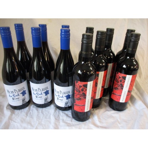 281 - 12 Bottles of wine. 6 bottles of Valle Antigua Cabernet Sauvignon 2015 and 6 bottles of Mon Plaisir ... 