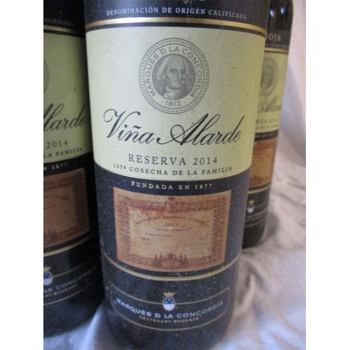 283 - 12 Bottles of wine. 6 bottles of Vina Alarde Rioja Reserva 2014 and 6 bottles of Chateau Pierroussel... 