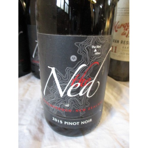 284 - 12 Bottles of wine. 6 bottles of ‘The Ned’ 2015 Pinot Noir and 6 bottles of Marques de Tertiaro Gran... 