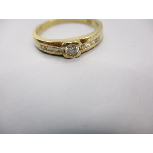 29 - An 18ct yellow gold and diamond 3 ring set, approx. ring size ‘M’ approx. combined weight 7.1g
