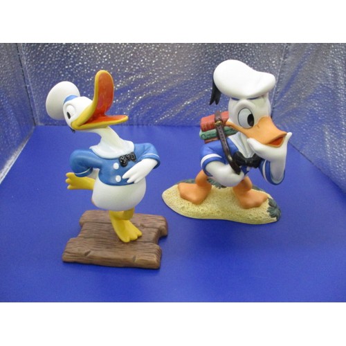 Two Classic Walt Disney collection Donald Duck figures, each with original box