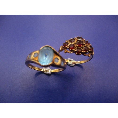 36 - Two 9ct gold rings, approx. ring sizes ‘P’, approx. gross weight 4.9g, both in good pre-owned condit... 