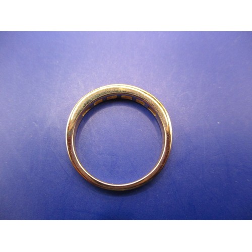 3 - A 9ct yellow gold and diamond half eternity ring, approx. ring size ’M’, approx. weight 2.2g, in unu... 