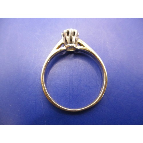 4 - A vintage 9ct yellow gold diamond solitaire ring, approx. ring size ‘M+’, approx. weight 1.8g, in go... 