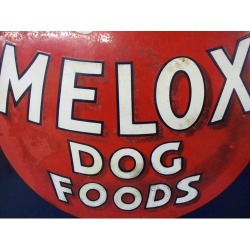 288 - An original early 20th century enamel advertising sign for Mellox dog food, in excellent condition w... 