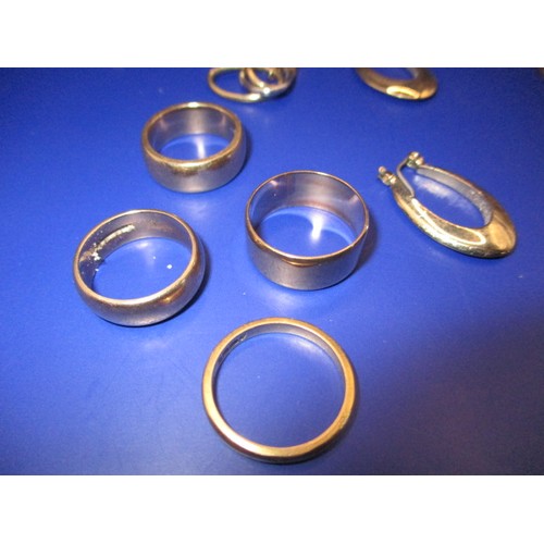 62 - A parcel of mixed carat gold and yellow metal items, approx. gross weight without watch 58.4g, watch... 