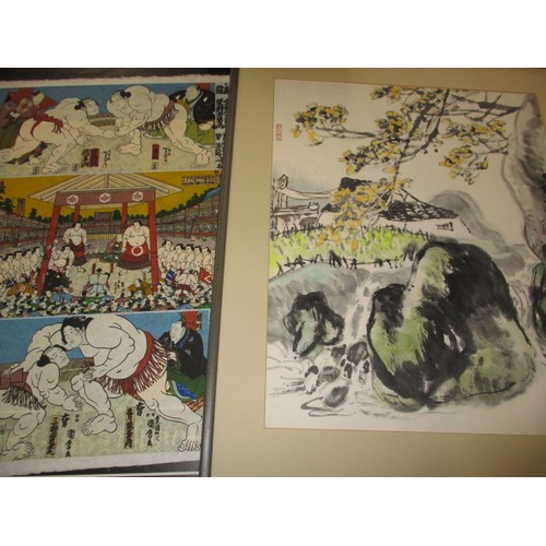 306 - Two Japanese prints, approx. size 59x48cm