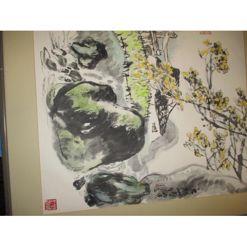 306 - Two Japanese prints, approx. size 59x48cm