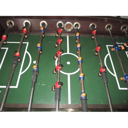 331 - A vintage arcade size football table, approx. dimensions Length 153cm Width 115cm Height 90 in used ... 